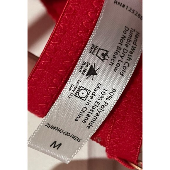 Red Lace Underwire Bralette With Adjustable Straps & Back Clasp Size M #C-6-115- - Picture 8 of 9